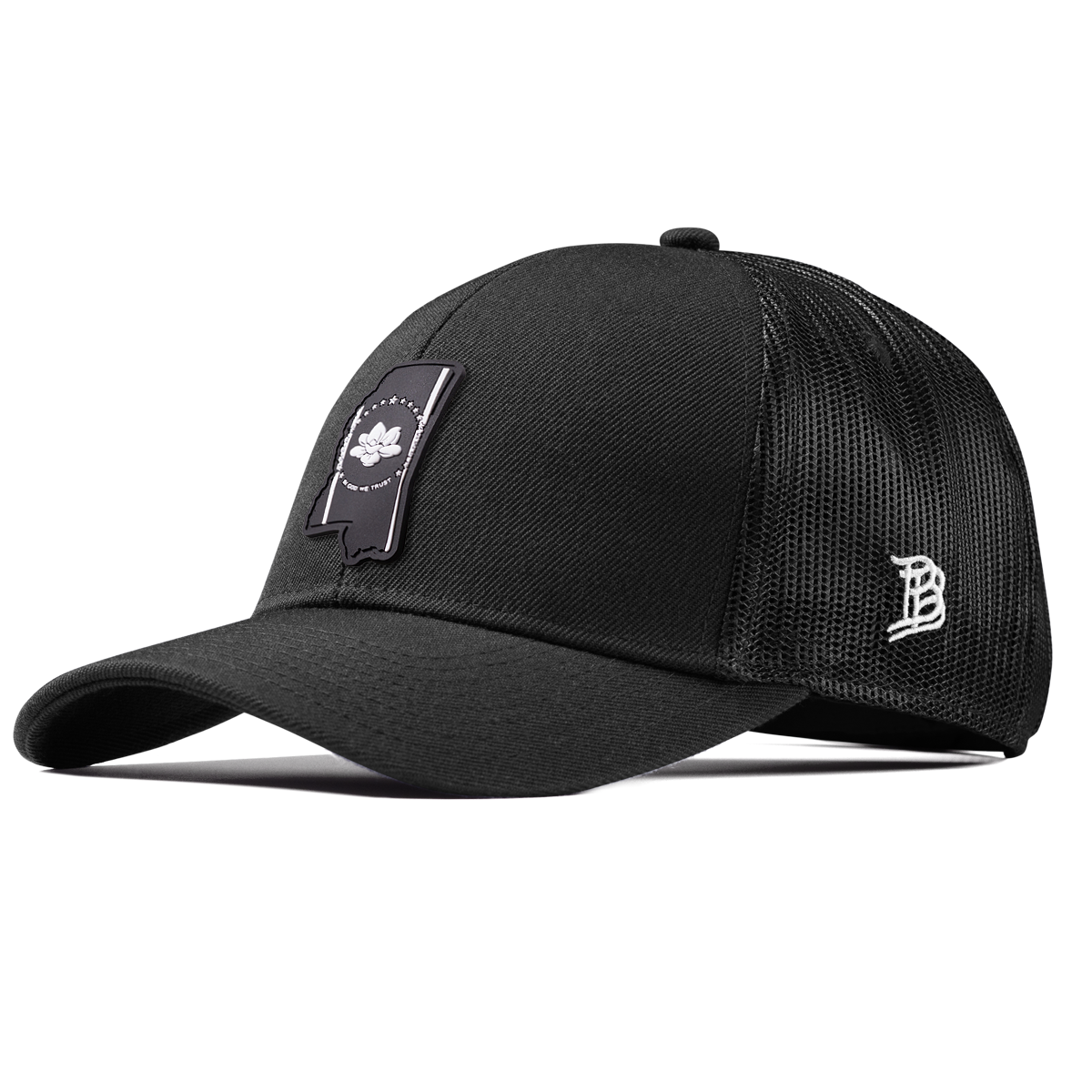 Mississippi Vintage Stretch Snapback Trucker Black