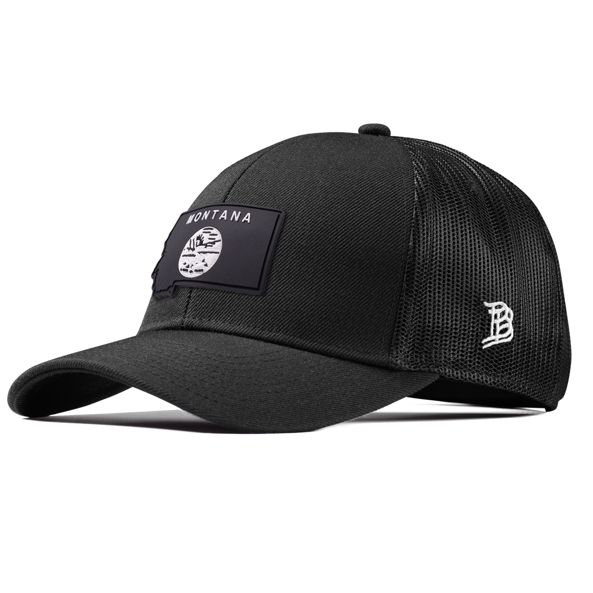 Montana Vintage Stretch Snapback Trucker Black