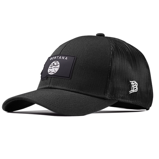 Montana Vintage Stretch Snapback Trucker Black