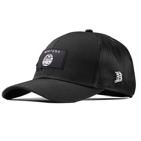 Montana Vintage Stretch Snapback Trucker Black