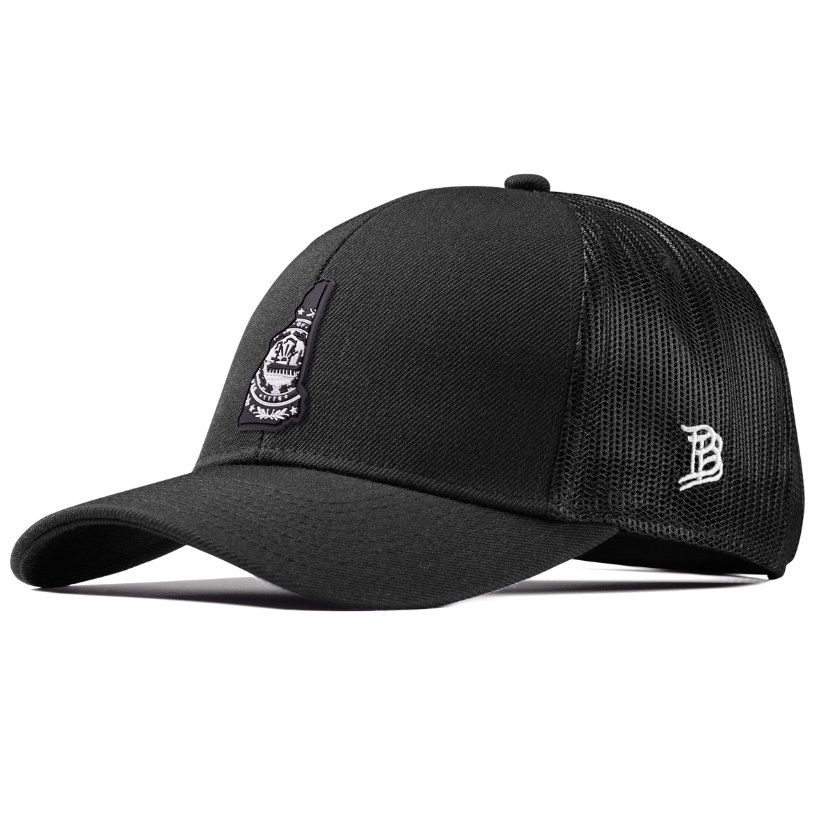 New Hampshire Vintage Stretch Snapback Trucker Black