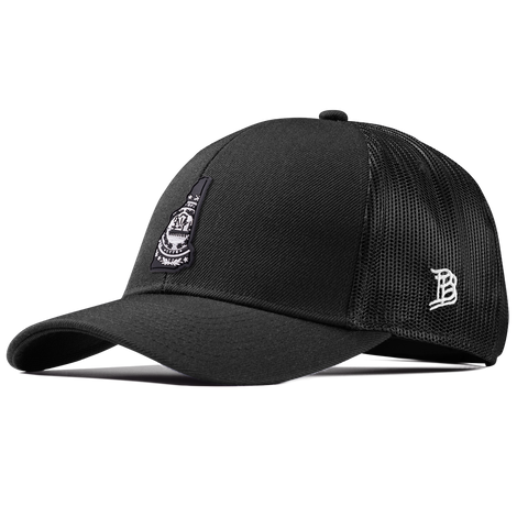 New Hampshire Vintage Stretch Snapback Trucker Black