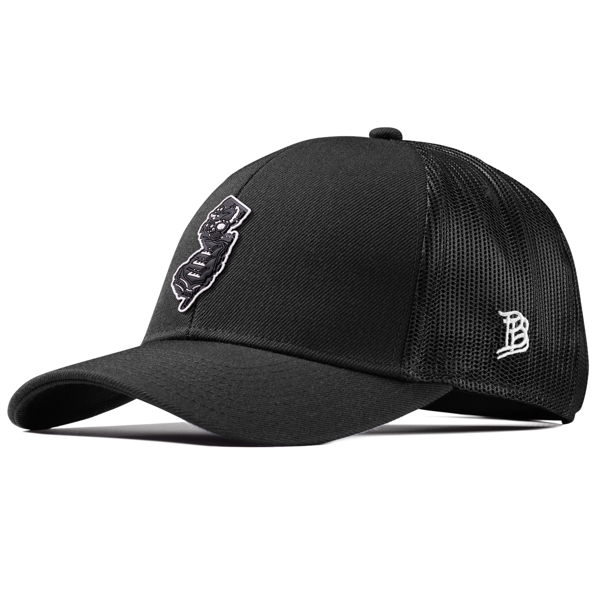 New Jersey Vintage Stretch Snapback Trucker Black
