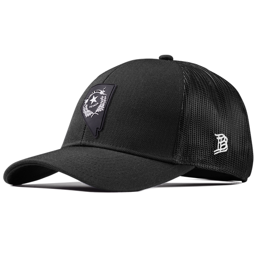 Nevada Vintage Stretch Snapback Trucker Black
