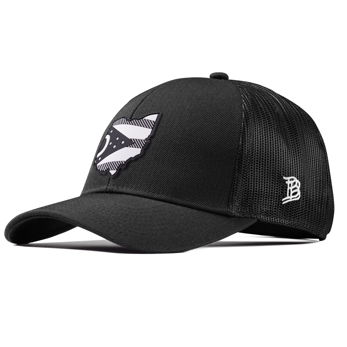 Ohio Vintage Stretch Snapback Trucker Black