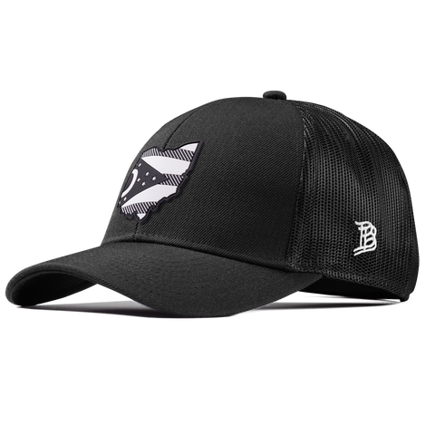 Ohio Vintage Stretch Snapback Trucker Black