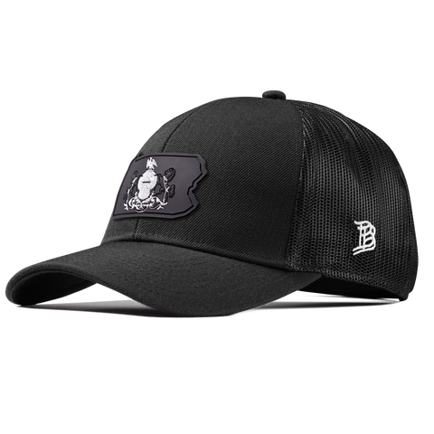 Pennsylvania Vintage Stretch Snapback Trucker Black