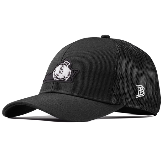 Virginia Vintage Stretch Snapback Trucker Black