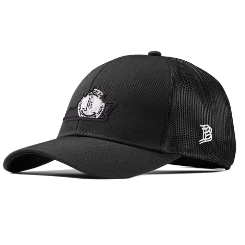 Virginia Vintage Stretch Snapback Trucker Black
