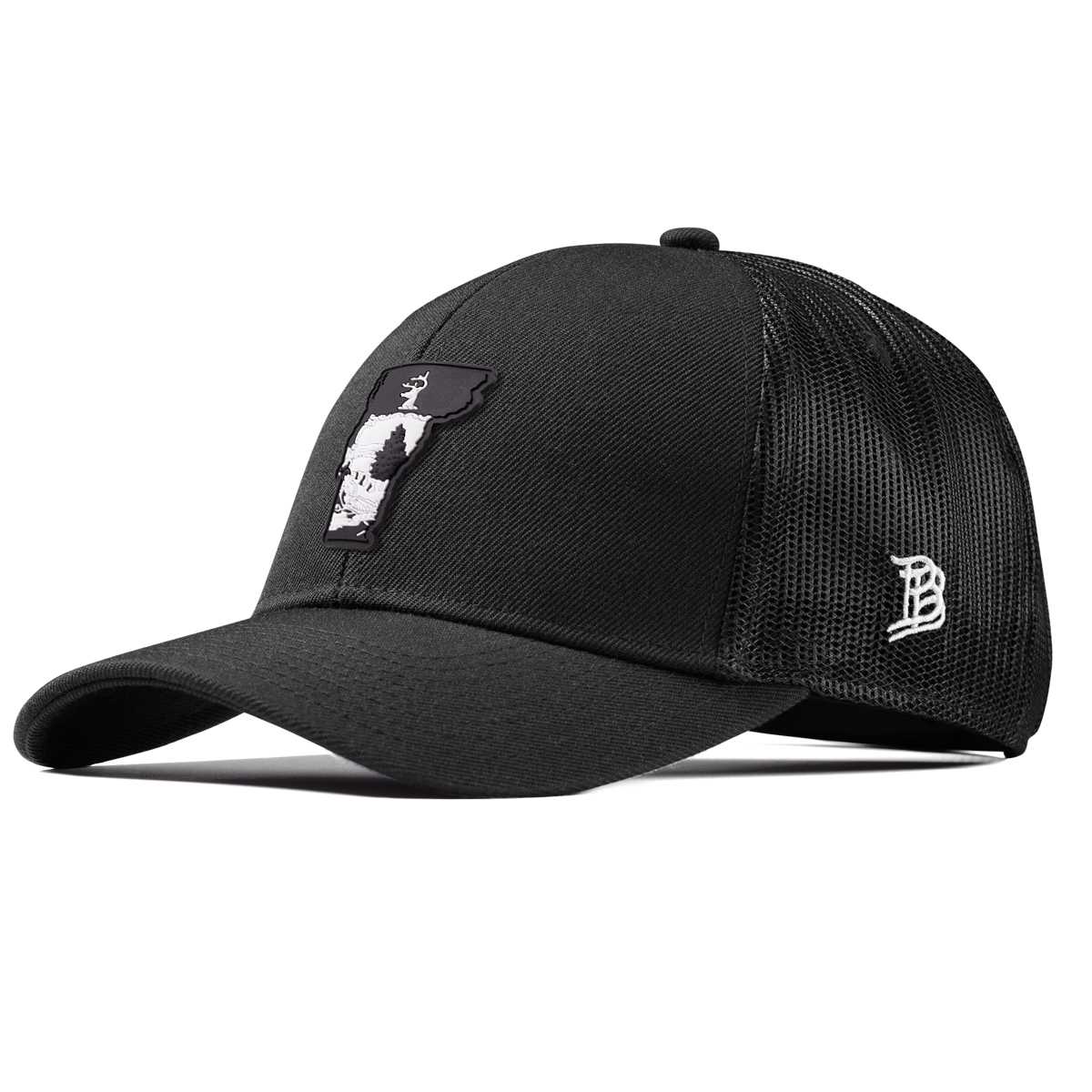 Vermont Vintage Stretch Snapback Trucker Black
