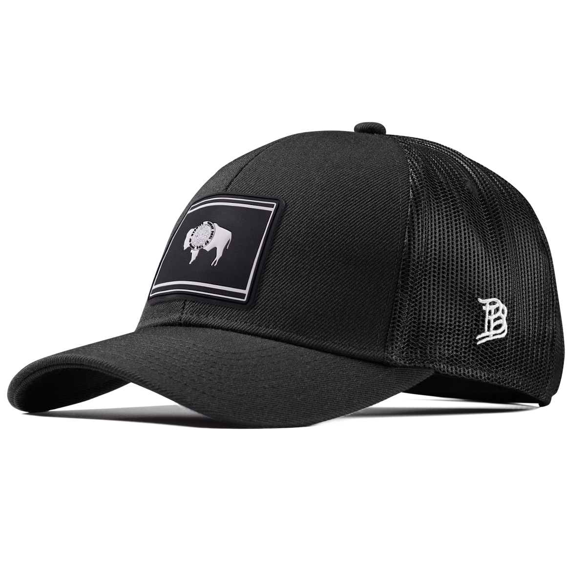 Wyoming Vintage Stretch Snapback Trucker Black