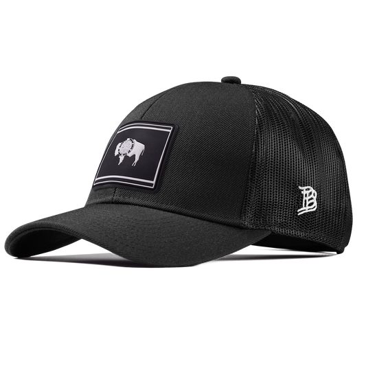 Wyoming Vintage Stretch Snapback Trucker Black