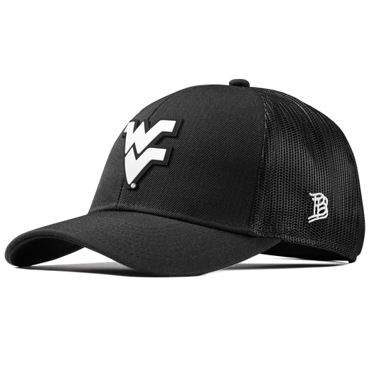 West Virginia University "Vintage West Virginia Team Logo" Curved Stretch Trucker Black