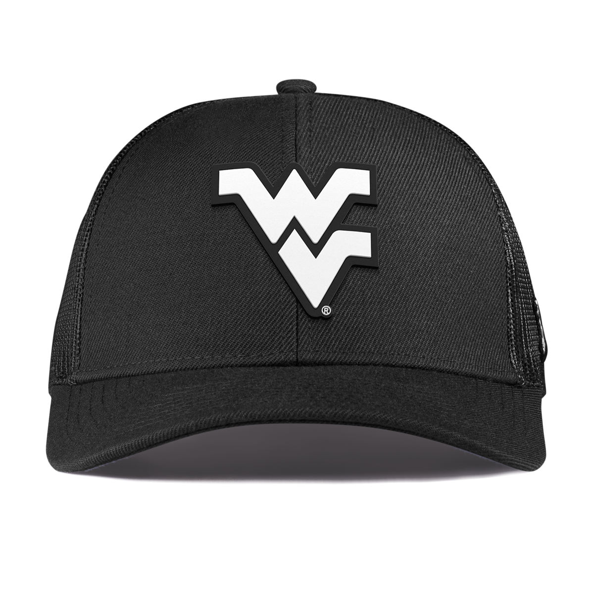 West Virginia University "Vintage West Virginia Team Logo" Curved Stretch Trucker Black
