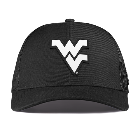 West Virginia University "Vintage West Virginia Team Logo" Curved Stretch Trucker Black