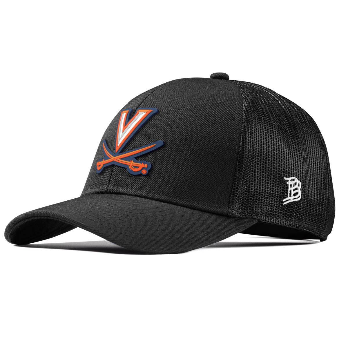 University of Virginia "Virginia Team Logo" Curved Stretch Trucker Black