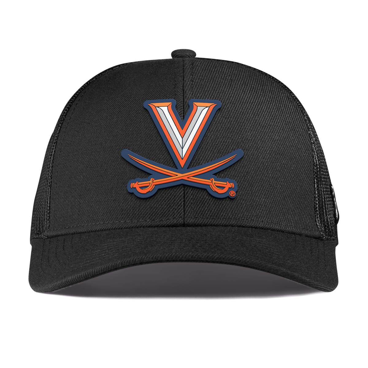 University of Virginia "Virginia Team Logo" Curved Stretch Trucker Black