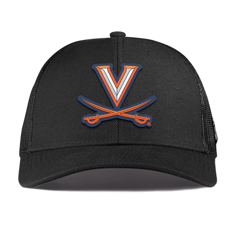 University of Virginia "Virginia Team Logo" Curved Stretch Trucker Black