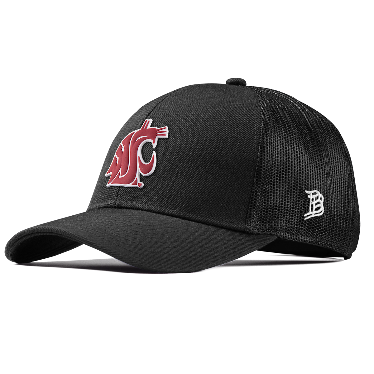 Washington State University "Washington State Team Logo" Curved Stretch Trucker Black