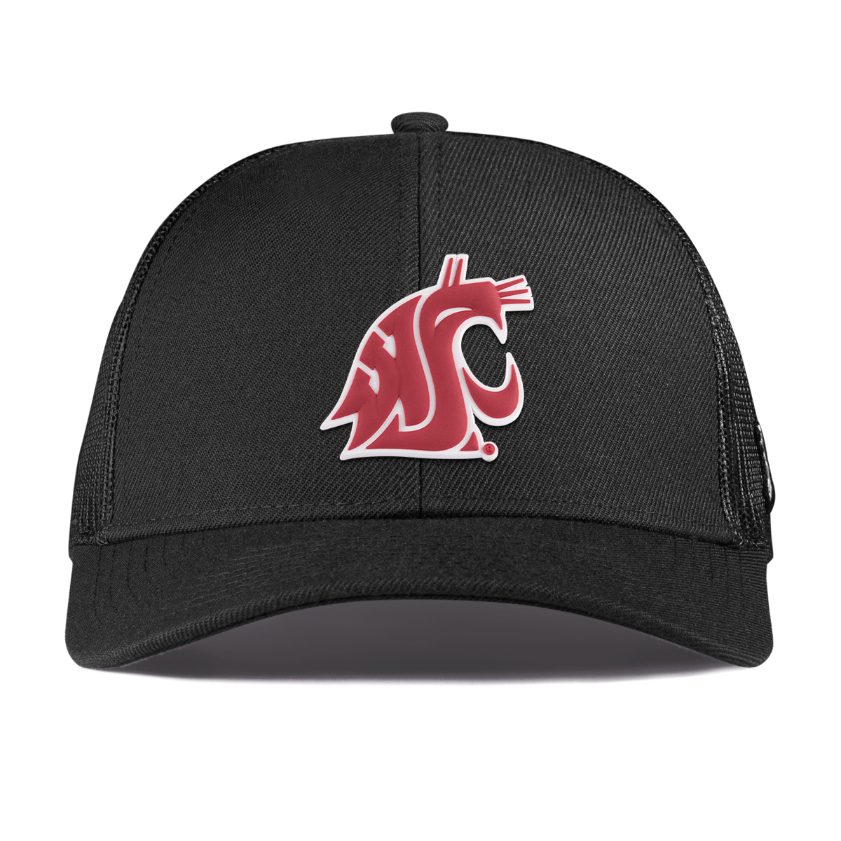 Washington State University "Washington State Team Logo" Curved Stretch Trucker Black