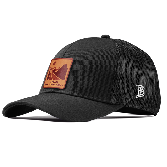 Zion National Park Stretch Snapback Trucker Black