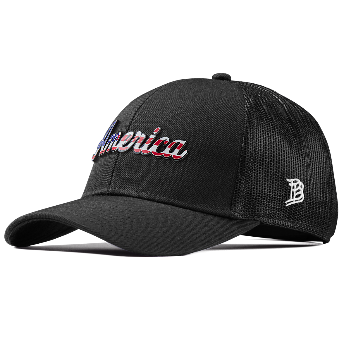 America Stretch Snapback Trucker Black 