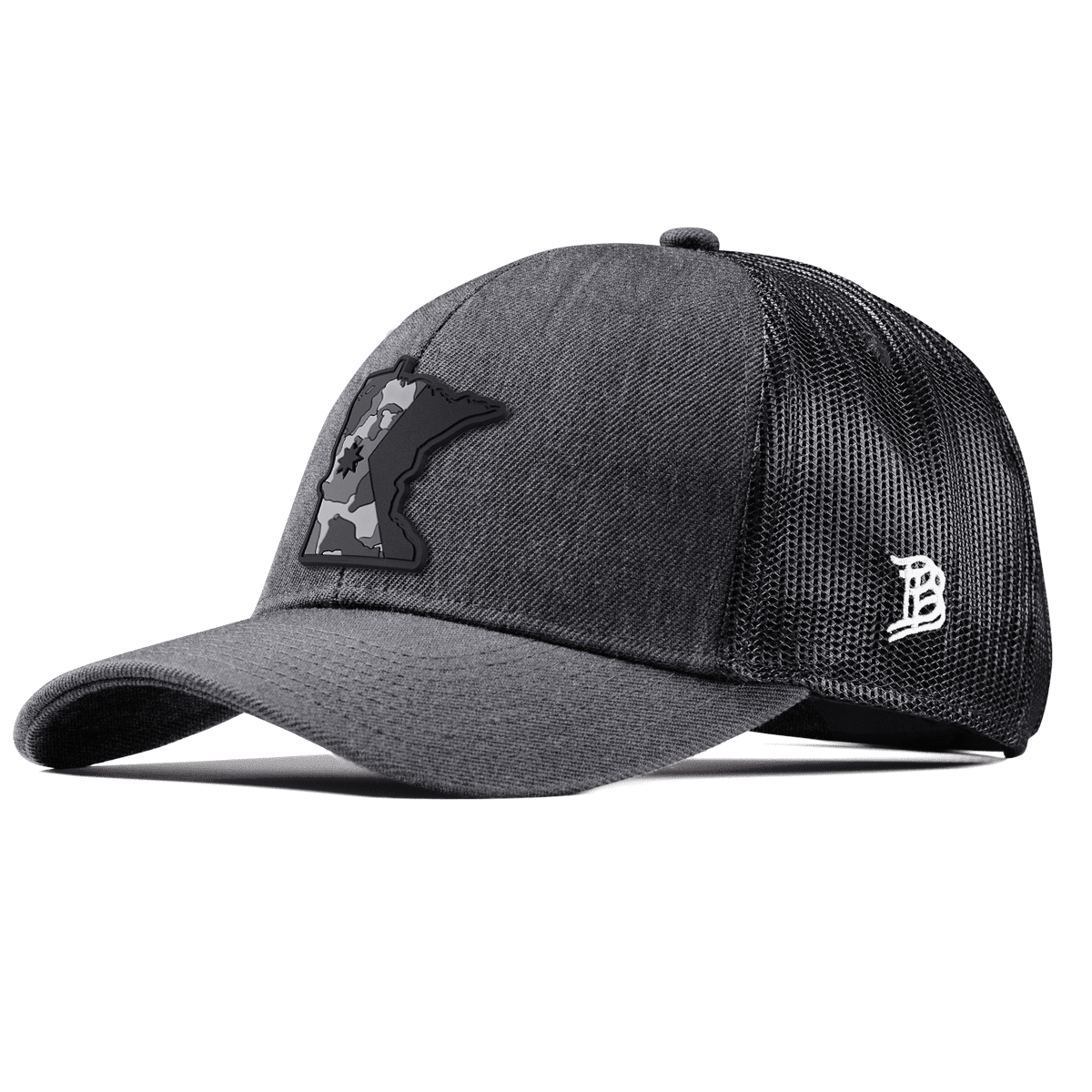 Minnesota Camo Stretch Snapback Trucker Charcoal