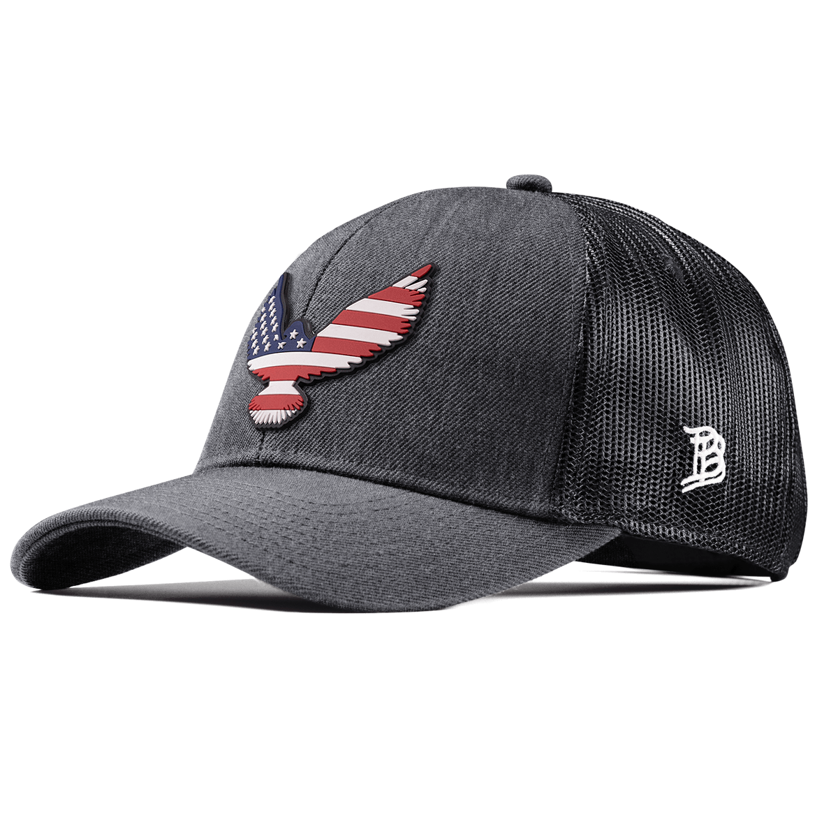 Freedom Eagle PVC Stretch Snapback Trucker Charcoal
