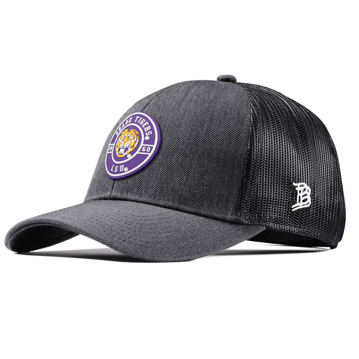 Louisiana State University "Geaux LSU Tigers" Curved Stretch Trucker Charcoal