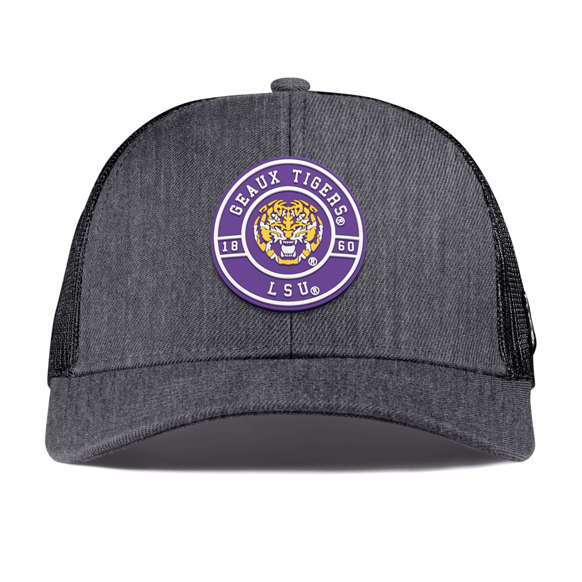 Louisiana State University "Geaux LSU Tigers" Curved Stretch Trucker Charcoal