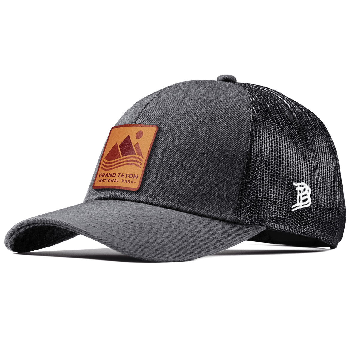 Grand Teton National Park Stretch Snapback Trucker Charcoal