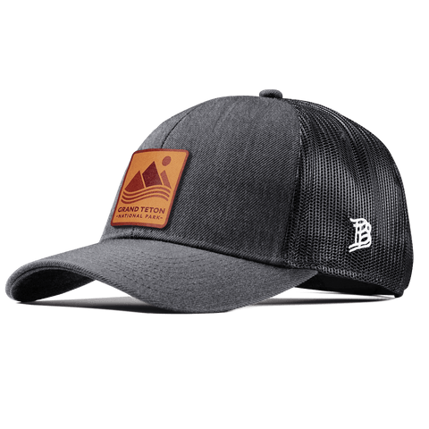 Grand Teton National Park Stretch Snapback Trucker Charcoal