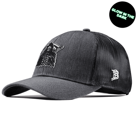 Grim Reaper Glow Stretch Snapback Trucker Charcoal