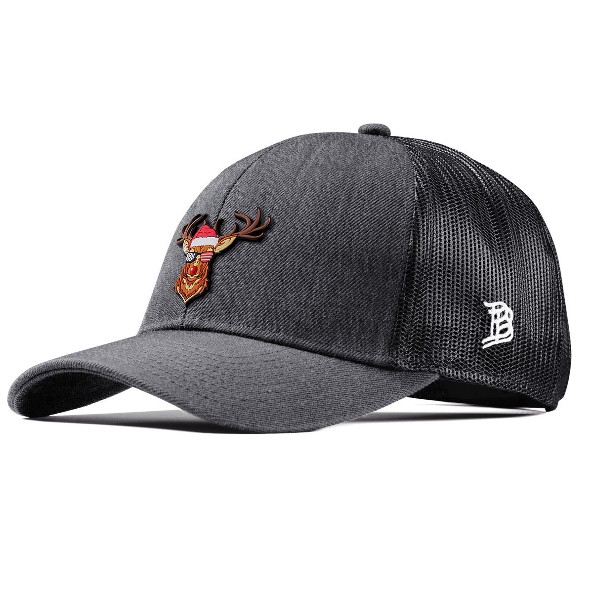 Party Reindeer Stretch Snapback Trucker Charcoal
