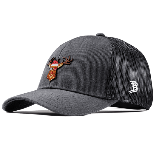 Party Reindeer Stretch Snapback Trucker Charcoal