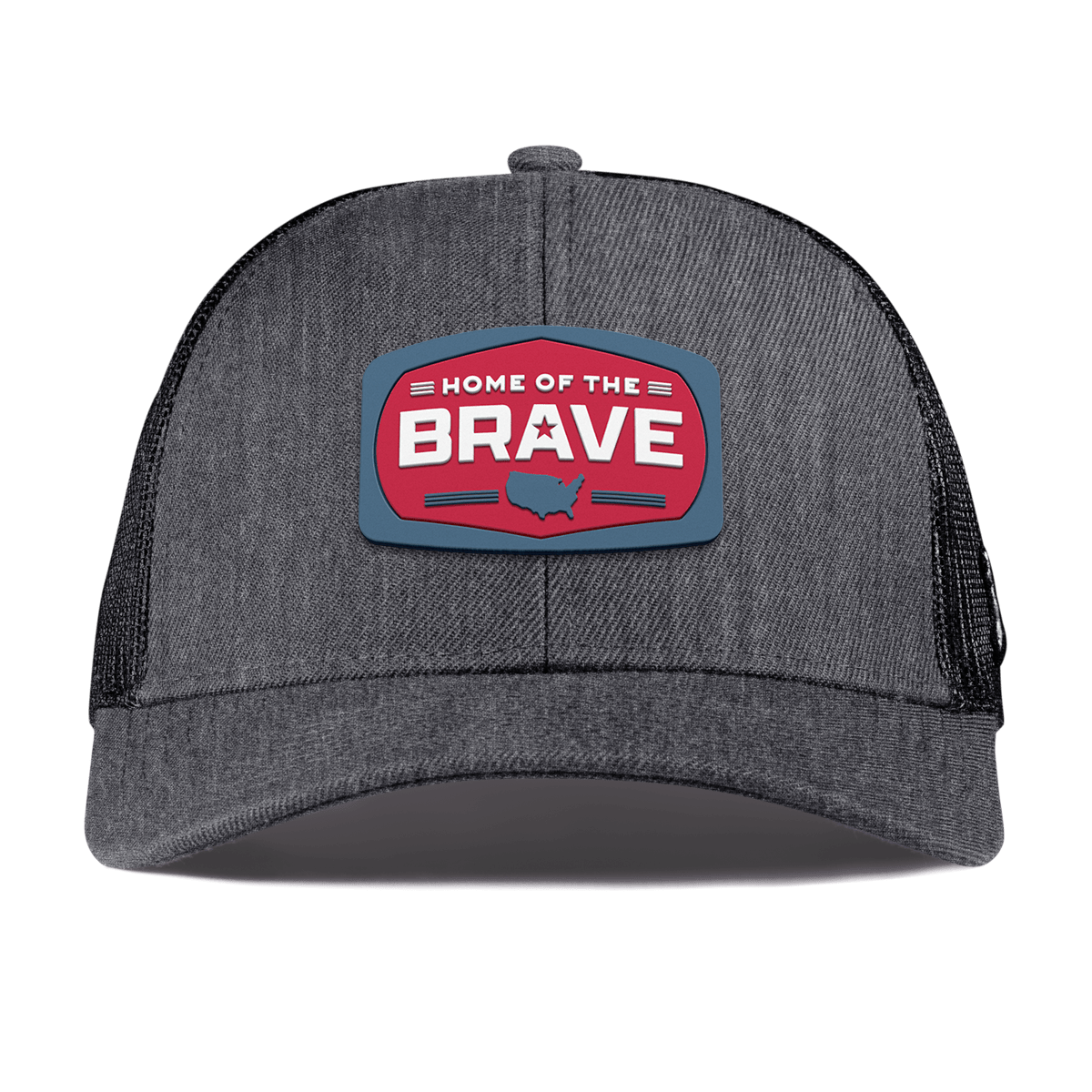 Home of the Brave Curved Stretch Trucker Charcoal