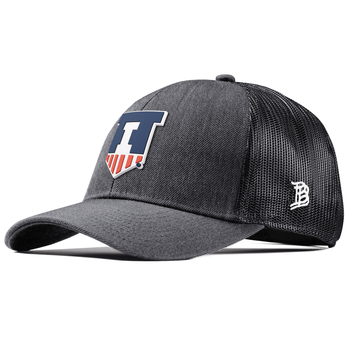 University of Illinois "Illinois Athletics" Curved Stretch Trucker Charcoal