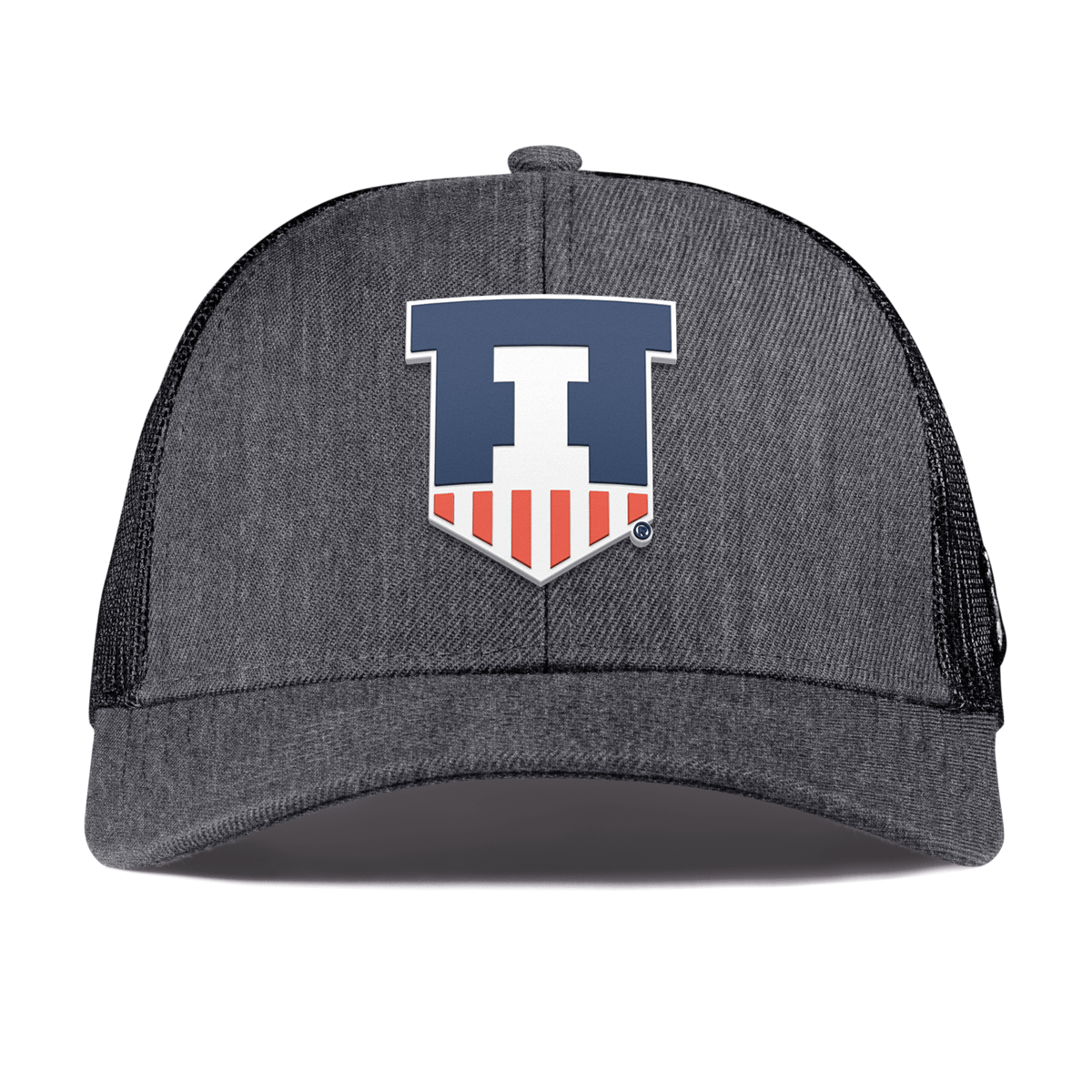 University of Illinois "Illinois Athletics" Curved Stretch Trucker Charcoal