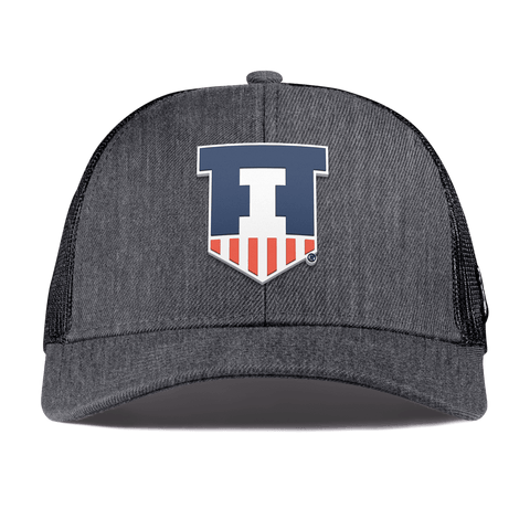 University of Illinois "Illinois Athletics" Curved Stretch Trucker Charcoal