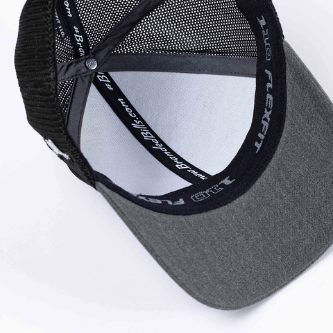 Bare Stretch Snapback Trucker Charcoal Interior 