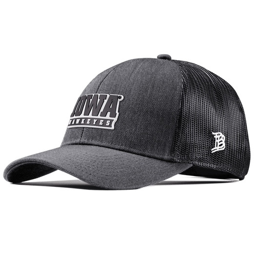 University of Iowa "Iowa Hawkeyes Block" Stretch Snapback Trucker Charcoal