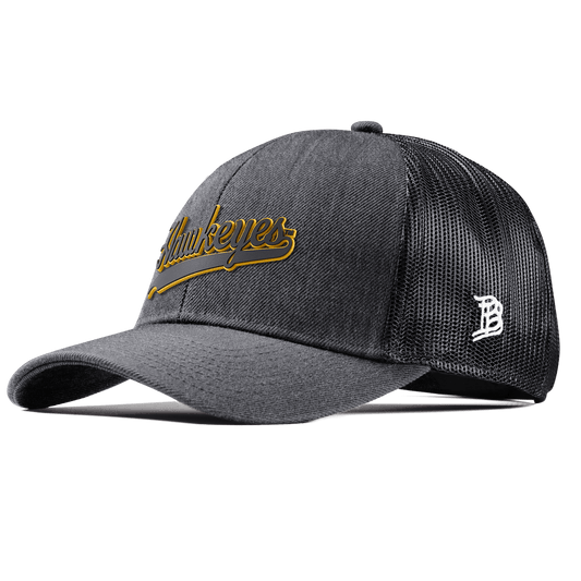 University of Iowa "Iowa Hawkeyes Script" Curved Stretch Trucker Charcoal