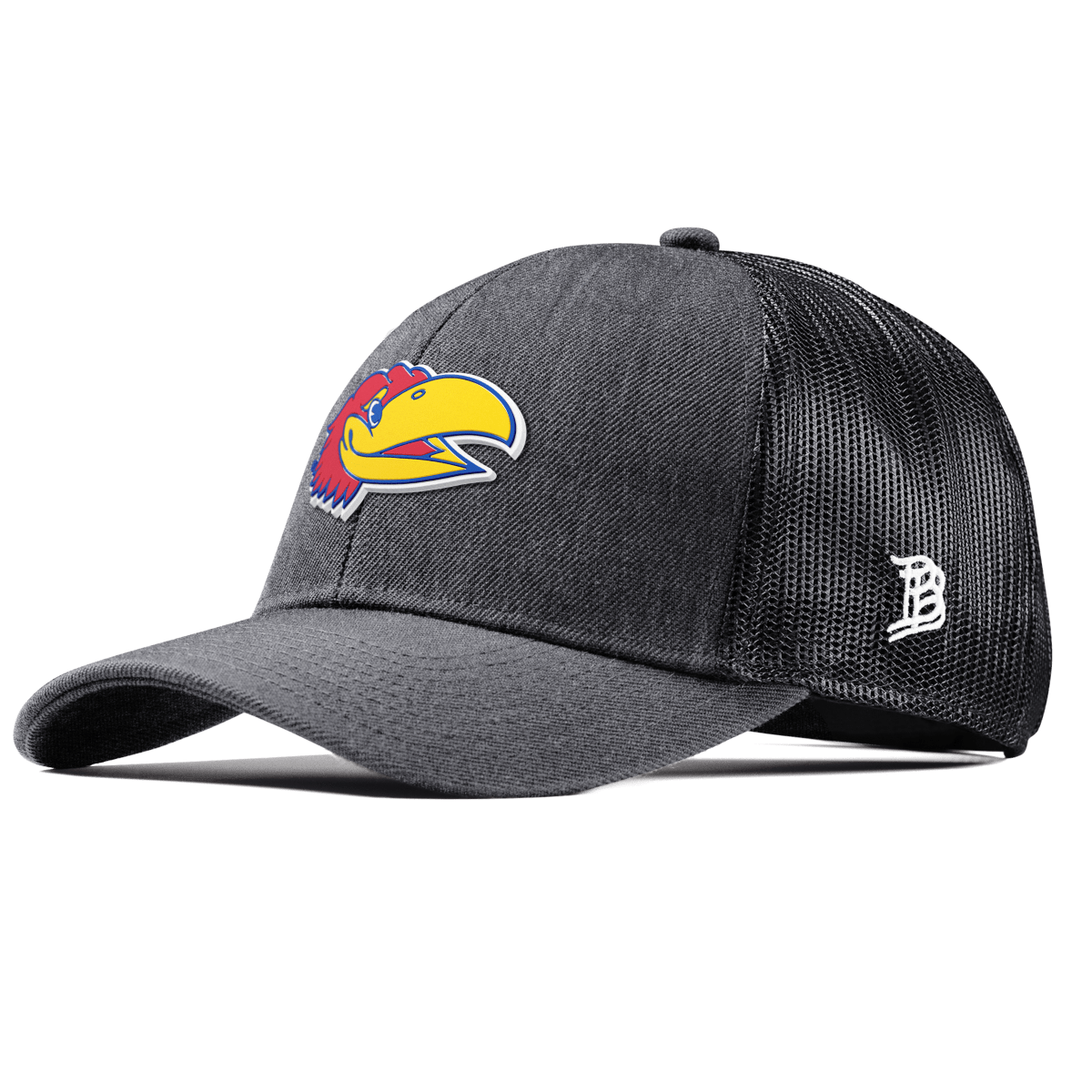 University of Kansas "KU Big Jay" Curved Stretch Trucker Charcoal
