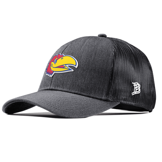 University of Kansas "KU Big Jay" Curved Stretch Trucker Charcoal