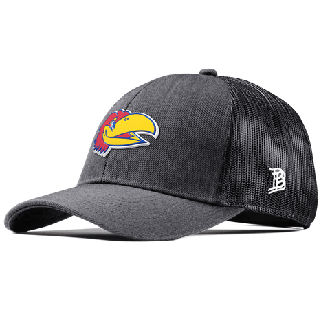 University of Kansas "KU Big Jay" Curved Stretch Trucker Charcoal
