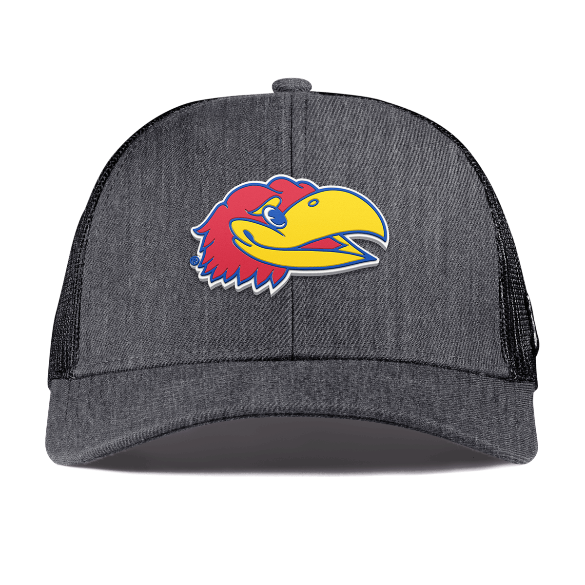 University of Kansas "KU Big Jay" Curved Stretch Trucker Charcoal