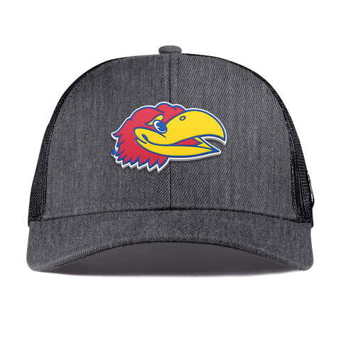 University of Kansas "KU Big Jay" Curved Stretch Trucker Charcoal