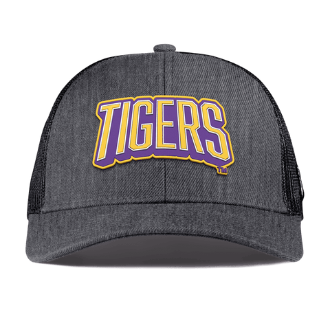 Louisiana State University "LSU Tigers Block" Curved Stretch Trucker Charcoal