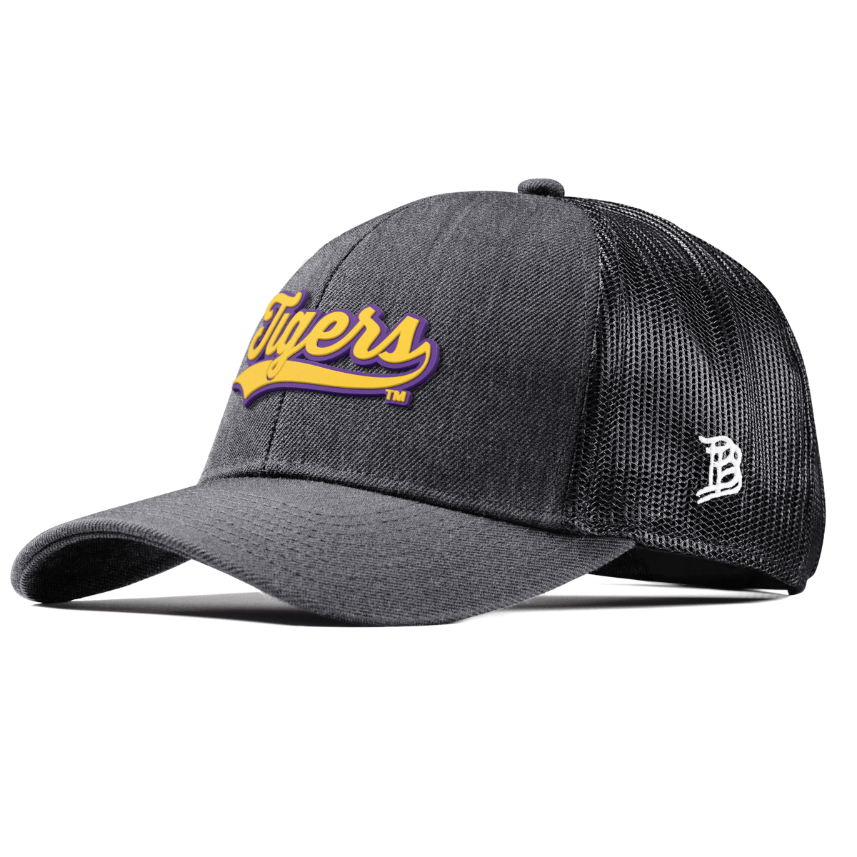 Louisiana State University "LSU Tigers Script" Curved Stretch Trucker Charcoal
