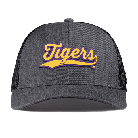 Louisiana State University "LSU Tigers Script" Curved Stretch Trucker Charcoal